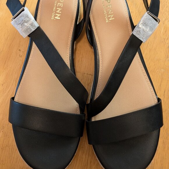 Penningtons Shoes - 💥2/$10💥 Penningtons Extra Wide Width, Faux-Leather Strap Platform Sandal 12WW